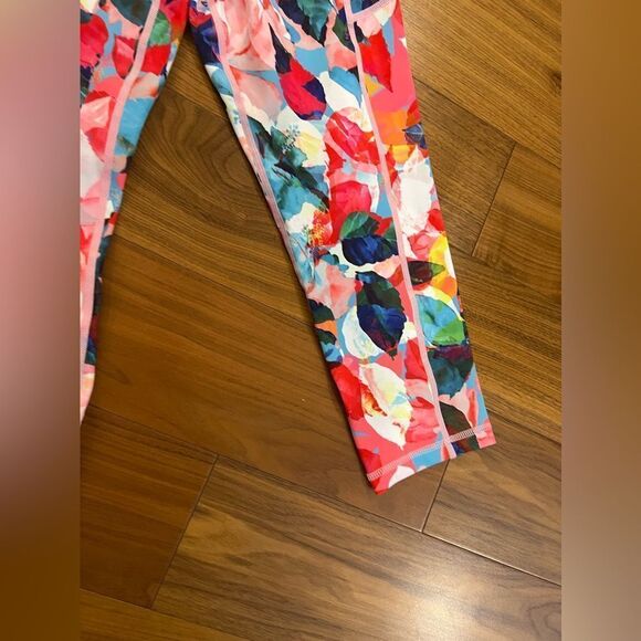 Zyia floral active leggings women’s size 8 to 10 - Picture 6 of 12